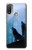 S4053 Two Wolves Couple Howling Forest Hülle Schutzhülle Taschen für Motorola Moto E20,E30,E40