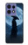 S4034 Samurai Moon Night Hülle Schutzhülle Taschen für Motorola Edge 50 Pro