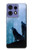 S4053 Two Wolves Couple Howling Forest Hülle Schutzhülle Taschen für Motorola Edge 50 Pro