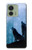 S4053 Two Wolves Couple Howling Forest Hülle Schutzhülle Taschen für Motorola Edge (2023), Edge 40