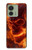 S4062 Fire Skull Hülle Schutzhülle Taschen für Motorola Edge (2023), Edge 40