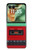 S4073 Vintage Red Cassette Player Graphic Hülle Schutzhülle Taschen für Motorola Razr 70+,60+, Razr+ (2026, 2025, 2024)