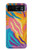 S4037 Colorful Zebra Pattern Hülle Schutzhülle Taschen für Motorola Razr 40