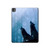 S4053 Two Wolves Couple Howling Forest Hülle Schutzhülle Taschen für iPad Pro 13 (2024,2025), Air 13 2026