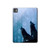 S4053 Two Wolves Couple Howling Forest Hülle Schutzhülle Taschen für iPad Air (2020, 2022), Air 11 (2024,2025,2026), Pro 11 (2022)