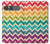 S2362 Rainbow Colorful Shavron Zig Zag Pattern Hülle Schutzhülle Taschen für Sony Xperia 10 VII