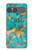 S2906 Aqua Turquoise Stone Hülle Schutzhülle Taschen für Sony Xperia 10 VII