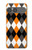 S3421 Black Orange White Argyle Plaid Hülle Schutzhülle Taschen für Sony Xperia 10 VII