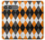 S3421 Black Orange White Argyle Plaid Hülle Schutzhülle Taschen für Sony Xperia 10 VII