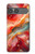 S4012 Red Marble Gold Veins Hülle Schutzhülle Taschen für Sony Xperia 10 VII