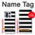 S1596 Black and White Striped Hülle Schutzhülle Taschen für OnePlus 15
