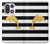 S2882 Black and White Striped Gold Dolphin Hülle Schutzhülle Taschen für OnePlus 15