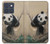S2210 Panda Fluffy Art Painting Hülle Schutzhülle Taschen für Motorola Edge 70
