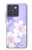 S2361 Purple White Flowers Hülle Schutzhülle Taschen für Motorola Edge 70