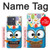 S2521 Cute Nerd Owl Cartoon Hülle Schutzhülle Taschen für Motorola Edge 70