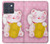 S3025 Pink Maneki Neko Lucky Cat Hülle Schutzhülle Taschen für Motorola Edge 70