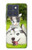 S3795 Kitten Cat Playful Siberian Husky Dog Paint Hülle Schutzhülle Taschen für Motorola Edge 70