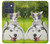 S3795 Kitten Cat Playful Siberian Husky Dog Paint Hülle Schutzhülle Taschen für Motorola Edge 70
