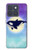 S3807 Killer Whale Orca Moon Pastel Fantasy Hülle Schutzhülle Taschen für Motorola Edge 70