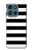 S1596 Black and White Striped Hülle Schutzhülle Taschen für Motorola Moto G (2026), G Play (2026)