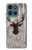 S2505 Reindeer Head Old Wood Texture Graphic Hülle Schutzhülle Taschen für Motorola Moto G (2026), G Play (2026)