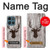 S2505 Reindeer Head Old Wood Texture Graphic Hülle Schutzhülle Taschen für Motorola Moto G (2026), G Play (2026)