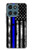 S3244 Thin Blue Line USA Hülle Schutzhülle Taschen für Motorola Moto G (2026), G Play (2026)