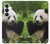 S1073 Panda Enjoy Eating Hülle Schutzhülle Taschen für Samsung Galaxy S26