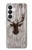 S2505 Reindeer Head Old Wood Texture Graphic Hülle Schutzhülle Taschen für Samsung Galaxy S26