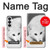 S2569 White Arctic Fox Hülle Schutzhülle Taschen für Samsung Galaxy S26