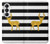 S2794 Black and White Striped Deer Gold Sparkles Hülle Schutzhülle Taschen für Samsung Galaxy S26