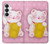 S3025 Pink Maneki Neko Lucky Cat Hülle Schutzhülle Taschen für Samsung Galaxy S26