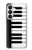 S3078 Black and White Piano Keyboard Hülle Schutzhülle Taschen für Samsung Galaxy S26