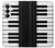 S3078 Black and White Piano Keyboard Hülle Schutzhülle Taschen für Samsung Galaxy S26