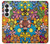 S3281 Colorful Hippie Flowers Pattern Hülle Schutzhülle Taschen für Samsung Galaxy S26
