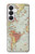 S3418 Vintage World Map Hülle Schutzhülle Taschen für Samsung Galaxy S26
