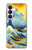 S4005 Oil Color Painting Great Waves Hülle Schutzhülle Taschen für Samsung Galaxy S26
