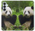 S1073 Panda Enjoy Eating Hülle Schutzhülle Taschen für Samsung Galaxy S26 Plus