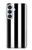 S2297 Black and White Vertical Stripes Hülle Schutzhülle Taschen für Samsung Galaxy S26 Plus