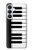 S3078 Black and White Piano Keyboard Hülle Schutzhülle Taschen für Samsung Galaxy S26 Plus