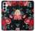 S3112 Rose Floral Pattern Black Hülle Schutzhülle Taschen für Samsung Galaxy S26 Plus