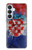 S3313 Croatia Flag Vintage Football Graphic Hülle Schutzhülle Taschen für Samsung Galaxy S26 Plus