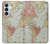 S3418 Vintage World Map Hülle Schutzhülle Taschen für Samsung Galaxy S26 Plus