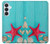 S3428 Aqua Wood Starfish Shell Hülle Schutzhülle Taschen für Samsung Galaxy S26 Plus