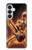 S3984 Fire Skeleton Playing Guitar Hülle Schutzhülle Taschen für Samsung Galaxy S26 Plus