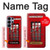 S0058 British Red Telephone Box Hülle Schutzhülle Taschen für Samsung Galaxy S26 Ultra