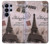 S2211 Paris Postcard Eiffel Tower Hülle Schutzhülle Taschen für Samsung Galaxy S26 Ultra