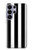 S2297 Black and White Vertical Stripes Hülle Schutzhülle Taschen für Samsung Galaxy S26 Ultra