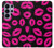 S2933 Pink Lips Kisses on Black Hülle Schutzhülle Taschen für Samsung Galaxy S26 Ultra