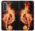 S0493 Music Note Burn Hülle Schutzhülle Taschen für Samsung Galaxy A37